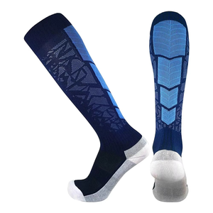 Chaussettes de sport pour hommes, femmes et jeunes, chaussettes de cyclisme, chaussettes de sport d'extérieur, chaussettes de baseball tricotées imprimées, chaussettes de compression pour la course à pied, séchage rapide - Product Image 3