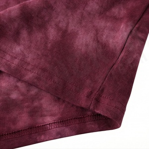 Camisetas Cortas de Lona con Cuello Redondo y Manga Corta, Estilo Tie-Dye, Casuales de Verano para Mujer, Ropa Deportiva Transpirable, Color Personalizado - Product Image 5