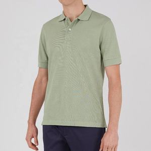 Tendencia 100% algodón hombres Golf negocios uniforme personalizado bordado Logo Color sólido para Polo patrón impreso - Product Image 4