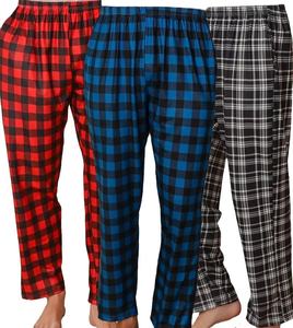 Wholesale Custom LOGO Blue Multicolor Plaid <b>Men's</b> <b>Pajama</b> Pants Drawstring Casual <b>Men's</b> <b>Flannel</b> Trousers - Product Image 1