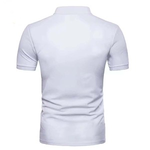 เสื้อโปโลปักโลโก้แฟชั่นผู้ชายสไตล์ธุรกิจ ปกคอปก ผ้าฝ้าย สีเบอร์รี่ ลำลอง ย้อนยุค เรียบง่าย เสื้อโปโลสำหรับตีกอล์ฟ - Product Image 2