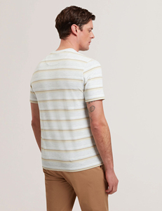 T-shirts pour hommes à prix avantageux, design rayé par sublimation, nouveau style tendance, service OEM, prix de gros, chemises en coton pour hommes - Product Image 6