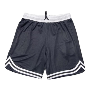 Shorts de basketball d'été pour hommes, personnalisables avec logo, séchage rapide, respirants, à fentes latérales, en maille, unis, vierges, pour la gym, avec poches, vente en gros - Product Image 4