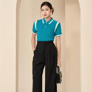 Camiseta Polo transpirable 210gsm 65% algodón 35% Poly para hombres y mujeres bloque de Color de axila de moda al por mayor y entrega rápida - Product Image 3