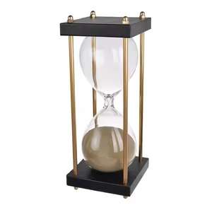 Hourglass Sand Timer Antique Stand <b>Clock</b> Antique Sand Watch Glass for Decoration <b>Large</b> European Metal Sand Glass Timer - Product Image 1