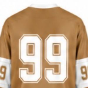 Men Brown <b>Ice</b> Hockey Jersey Long Sleeve Polyester Sportswear Team Uniform Match Wear Training Apparel - Product Image 4