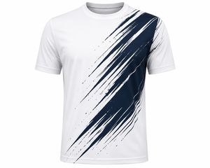 เสื้อยืดคอกลมแขนสั้นผ้าฝ้ายพรีเมียมทรงปกติ พิมพ์ลายแบบซับลิเมชั่น แห้งเร็ว สำหรับผู้ชายและผู้หญิง รับผลิตแบบ OEM ODM แบรนด์ส่วนตัว ขายส่ง - Product Image 1