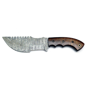 มีดทำมือ Damascus Tracker สำหรับล่าสัตว์ มีดใบตายสำหรับตั้งแคมป์และเอาตัวรอดกลางแจ้ง - Product Image 3