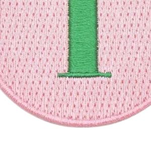 Pretty Girl Number 1 <b>Patch</b> Pink & Green Embroidered Round Applique Iron On Sew On Badge for <b>Jackets</b> Bags Hats DIY Apparel - Product Image 5