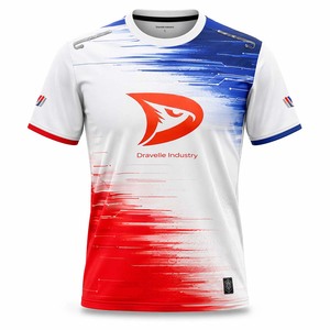 เสื้อแข่งขันอีสปอร์ตแบบขายส่งสำหรับผู้ผลิตมืออาชีพ ผลิตจากผ้าโพลีเอสเตอร์ตาข่ายพิมพ์ลายแบบซับลิเมชั่น รับสั่งทำโลโก้ด้วยความร้อน - Product Image 1