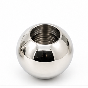 Esfera Hueca de Acero Inoxidable Pulido a Espejo con un Solo Orificio para Decoración de Barandillas - Product Image 3