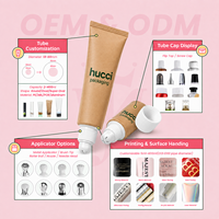 Kemasan Tube Kosmetik Plastik Kertas Kraft Grosir D30 30ml 60ml, Tube Krim Tangan dan Tubuh dengan Lubang Bentuk Bunga