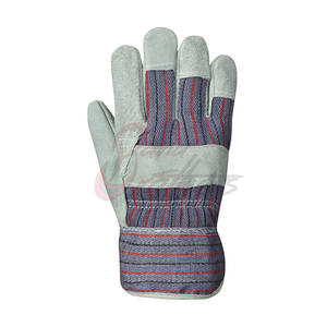 ถุงมือหนังนิรภัยสำหรับทำงาน พิมพ์โลโก้ได้ ราคาประหยัด ถุงมือหนังสำหรับผู้ชายเพื่อความปลอดภัยของมือ - Product Image 2