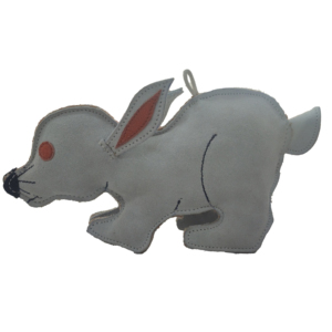 Juguete Ecológico de Cuero Genuino para Perros, con Forma de Conejo, Duradero e Interactivo, para Mascotas - Product Image 1