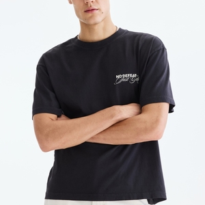 T-shirt d'été confortable grande taille à col rond et motif géométrique 100 % coton de haute qualité pour usine - Product Image 1