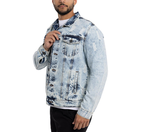 Chaqueta Vaquera Retro Casual Personalizable para Hombre, Estilo Americano, Moda Urbana, Cuello Alto para Invierno - Product Image 5