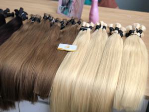 Vietnam-Made Remy Hair Extensions Bulk Double Drawn Virgin Silky Straight Wave Blonde High Quality 100% Single Donor <b>Bleaching</b> - Product Image 5