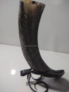 Taza de cuerno vikingo de estilo Animal hecha a mano de lujo artesanías naturales talladas cuerno para beber religioso al por mayor India fábrica mejor precio - Product Image 6