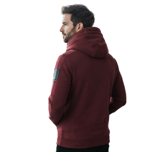 Sudadera con Capucha Unisex de Color Sólido, Tejido de Rizo Ecológico, con Bolsillo Tipo Canguro, Diseño Cruzado de Cuello Alto, 100% Algodón - Product Image 6