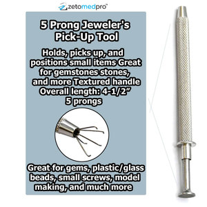 Herramienta Profesional de Acero Inoxidable Dorado de 4.5 Pulgadas para Agarrar y Manipular Joyas - Product Image 6
