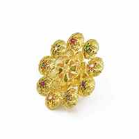 Vente en gros de bagues en or micron 14K, 18K, 24K, style Dubaï, bagues de fiançailles traditionnelles turques et africaines, bagues de mode, Oro Joyeria