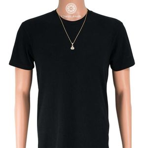 Charm_Jewells Colgante de Plata 925 con Moissanita en Forma de Bolsa de Dinero, Bañado en Oro de 18K, Temática Hip Hop, Unisex, Uso Diario, Certificado IGI, Engaste de Bisel - Product Image 2