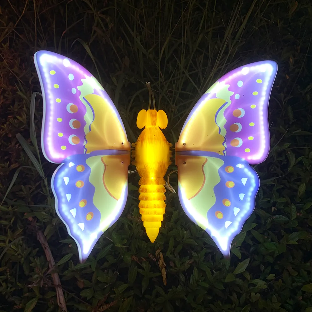 Momovalley 16W 47cm màu tím dẫn di chuyển bướm trang trí giá tốt ánh sáng lên bướm cho công viên giáng sinh đèn đám cưới