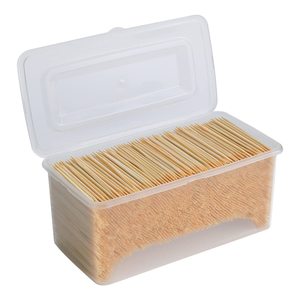 Bamboo Wooden <b>Toothpick</b> Storage Bottle with Lid Round <b>Toothpick</b> Holder Double Pointed Tooth Picks Container for Kitchen - Product Image 6