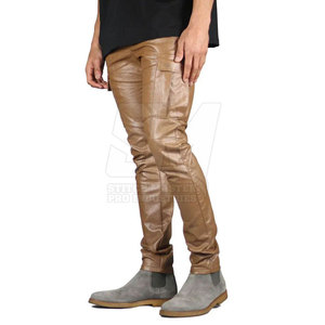 Premium Quality <b>Men's</b> <b>Leather</b> <b>Pants</b> Custom Design Straight Mid Casual Breathable Eco-Friendly Durable Material Wholesale Price - Product Image 6