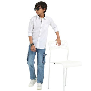 Custom Made <b>White</b> Pure Silk <b>Long</b> <b>Sleeve</b> <b>Men's</b> Dress <b>Shirt</b> Slim Fit Casual Design with Anti-Wrinkle & Breathable Features - Product Image 1