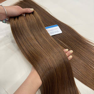 NOUVELLE ARRIVÉE Extensions de cheveux vietnamiennes Super Double Drawn couleur vin rouge 10-14 pouces Prêtes à être expédiées - Product Image 5