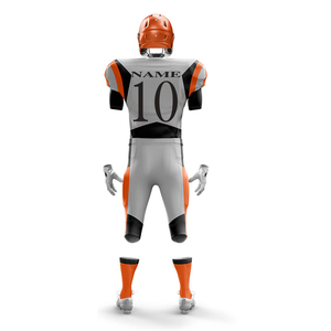 Custom American Football Jersey Set Striped <b>Rainbow</b> Design Sublimated Short Sleeve V-neck Fitted Men's Adult 100% Summer Plus - Product Image 6