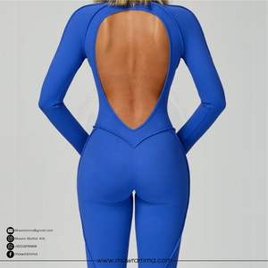 Premium Naked Feel Yoga Bodysuit Breathable One Piece Fitness Jumpsuit Backless Workout Wear Custom Gym <b>Romper</b> For Women - Product Image 2