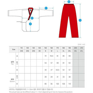 Adults and Children Martial Arts Wear uniform Custom Logo Factory Price Martial Arts Karate Uniform With <b>Belt</b> Karate Suit - Product Image 5