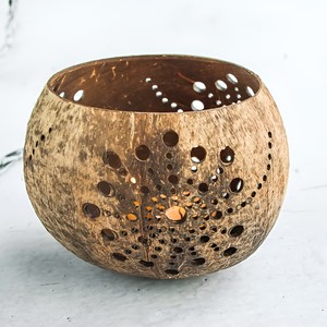 <b>Coconut</b> <b>candle</b> stand for home dining table decorating highest quality coco shell tealight holder - Product Image 1