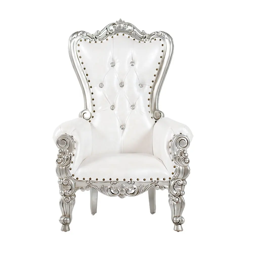 Classic Solid Wood King Throne Chair for Wedding Party Event Banquet for Children Kids Antique Hotel Furniture for Restaurant