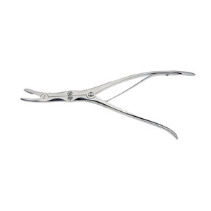Rongeur à os manuel en acier inoxydable à double action, à mâchoires larges courbées, instrument chirurgical orthopédique pour une coupe précise des os - Product Image 1