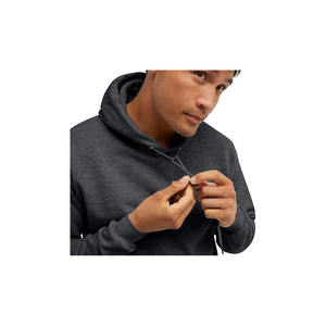 Sudadera con Capucha Negra de Color Sólido para Hombre, Sudadera de Algodón, Sudadera Informal con Bolsillo Tipo Canguro - Product Image 4