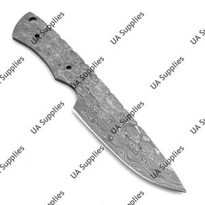 Cuchillos Utilitarios de Acero Damasco Superior, Hoja de Punta Caída con Borde Biselado, Profesionales para Caza y Camping al Aire Libre, Soporte OEM - Product Image 2