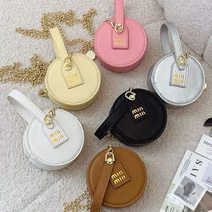 กระเป๋าเด็กใหม่ปี 2026 กระเป๋าทรงกลมมินิสีลูกกวาด ดีไซน์กระเป๋าสะพายข้างสำหรับเด็กผู้หญิง - Product Image 1