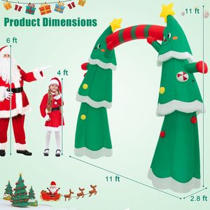 Arco Gonfiabile Natalizio Illuminato di Babbo Natale da 3,3 Metri per Decorazioni Esterne - Product Image 6