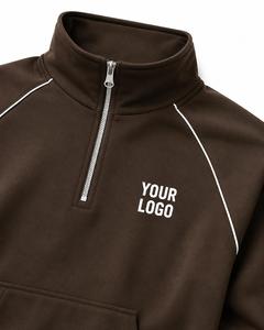 Conjunto Deportivo Personalizado para Hombre, Sudadera con Capucha y Cierre de Cremallera, Manga Larga, Color Sólido, Ropa Casual con Pantalones con Cordón Ajustable y Logotipo Estampado en la Parte Delantera - Product Image 6