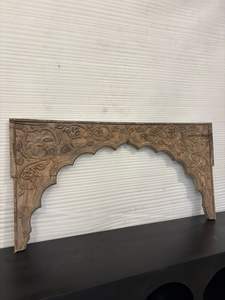 Panel de arco de madera tallado a mano antiguo |   Marco Arquitectónico Decorativo de Pared Estilo Mughal con Diseño de Puerta India Vintage para Decoración del Hogar - Product Image 2