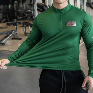 เสื้อคอมเพรสชั่นคุณภาพสูง ระบายอากาศได้ดี สำหรับผู้ชาย ปี 2024  รับสกรีนโลโก้  ลายเรียบง่าย แขนยาว คอกลม - Product Image 3