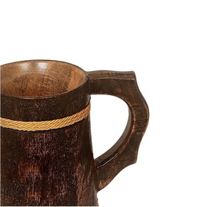 เหยือกเบียร์แฮนด์เมดคุณภาพสูงทำจากไม้ถังเบียร์แก้วมักทำจากไม้สไตน์แก้วเบียร์ทำด้วยมือแก้วมักทำจากไม้และเหล็ก - Product Image 5