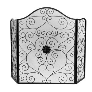 Rejilla protectora metálica moderna de un solo panel para chimeneas, protector de chispas, cubierta sencilla, superventas - Product Image 1