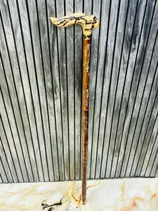 Canne de marche artisanale en bois de rose, courbes naturelles, multifonctionnelle, polie, design pliable en 3 sections, idéale pour les cadeaux de Pâques et de remise de diplôme - Product Image 2