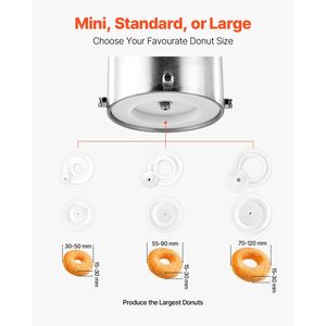 "High-Power Electric Donut Maker Commercial 90 Pcs/hour Donut <b>Machine</b> New Single <b>Row</b> Equipment" - Product Image 4