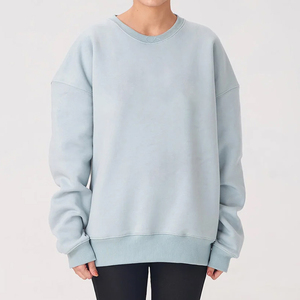 Custom Eco-Friendly Oversized <b>Women's</b> Winter Casual <b>Baggy</b> Hoodie Printed Crew Neck 100% Cotton Fleece Breathable Lined - Product Image 1