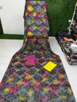 Ensemble Dirac Somalien Maqbal Imprimé en Velours Jacquard 100% Polyester, Robe pour Filles Anti-rétrécissement Taille Moyenne - Vente Chaude